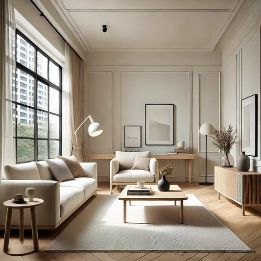 Neutral Colours for a Calm Minimalist Space