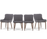 Justina Chair, Smoke Grey, Set of 4