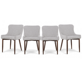 Justina Chair, Stone Grey, Set of 4