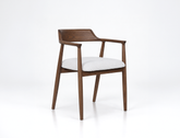 Althea Solid Wood Dining Arm Chair, Pebble Mist