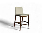Antonia Solid Wood Counter Stool (Top Grain Leather), Beige