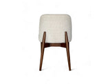 Beatrice Solid Wood Fabric Dining Chair, Chalk