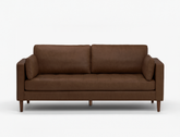 Boston 3 Seater Leather Sofa, Brown