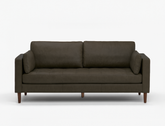 Boston 3 Seater Leather Sofa, Smoke Grey