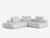 Cayden Right Facing 3pc Sectional Sofa, Rice Grey (Easy Clean)