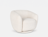 Celeste Swivel Armchair, Almond White