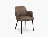 Charles Fabric Dining Arm Chair, Ashen Brown - Pet Friendly Fabric
