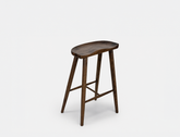 Cleo Solid Wood Bar Stool, Dark Walnut
