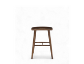 Cleo Solid Wood Counter Stool, Dark Walnut
