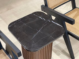 [CLEARANCE] Bari Marble Side Table, Black
