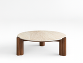 Ellis Travertine Coffee Table, Sintered Stone