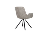 Kinsley Fabric Swivel Dining Chair, Toffee