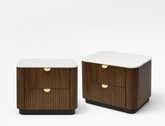 Lincoln Wood Bedside Table, Set of 2