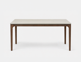 Lindon Travertine Dining Table, Sintered Stone (160cm)