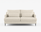 Luna 3 Seater Sofa with Lumbar Cushion Set, Chalk Beige - Pet Friendly Fabric