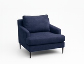 Luna Fabric Armchair, Bottega Blue
