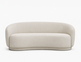 Lyra Curve 3 Seater Sofa, Parchment Sand - Pet Friendly Fabric