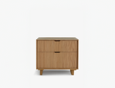 Riley Wood Bedside Table, Natural Oak