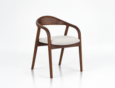Ryo Fabric Dining Arm Chair, Ivory Cloud