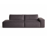 Scott Left Facing Chaise Fabric Sofa, Slate - Pet Friendly Fabric