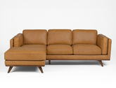 Sidney (Petite) Left Facing L-Shape Leather Sofa