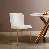 [CLEARANCE] Soraya Fabric Dining Chair, Pearl Boucle