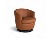 Vienna Swivel Armchair (Top Grain Leather) Leather CAT B1 Honey Black Delivery in 8-10 Weeks: Customised