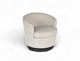Vienna Swivel Fabric Armchair Fabric CAT B1 Sand Grey Black Delivery in 8-10 Weeks