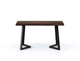 Aster Live Edge Solid Wood Dining Table, Dark Walnut (150cm)