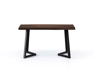 Aster Live Edge Solid Wood Dining Table, Dark Walnut (150cm)