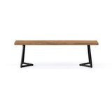 Aster Live Edge Solid Wood Dining Bench, Natural 150cm / Customised: Delivery in 2-3 Months