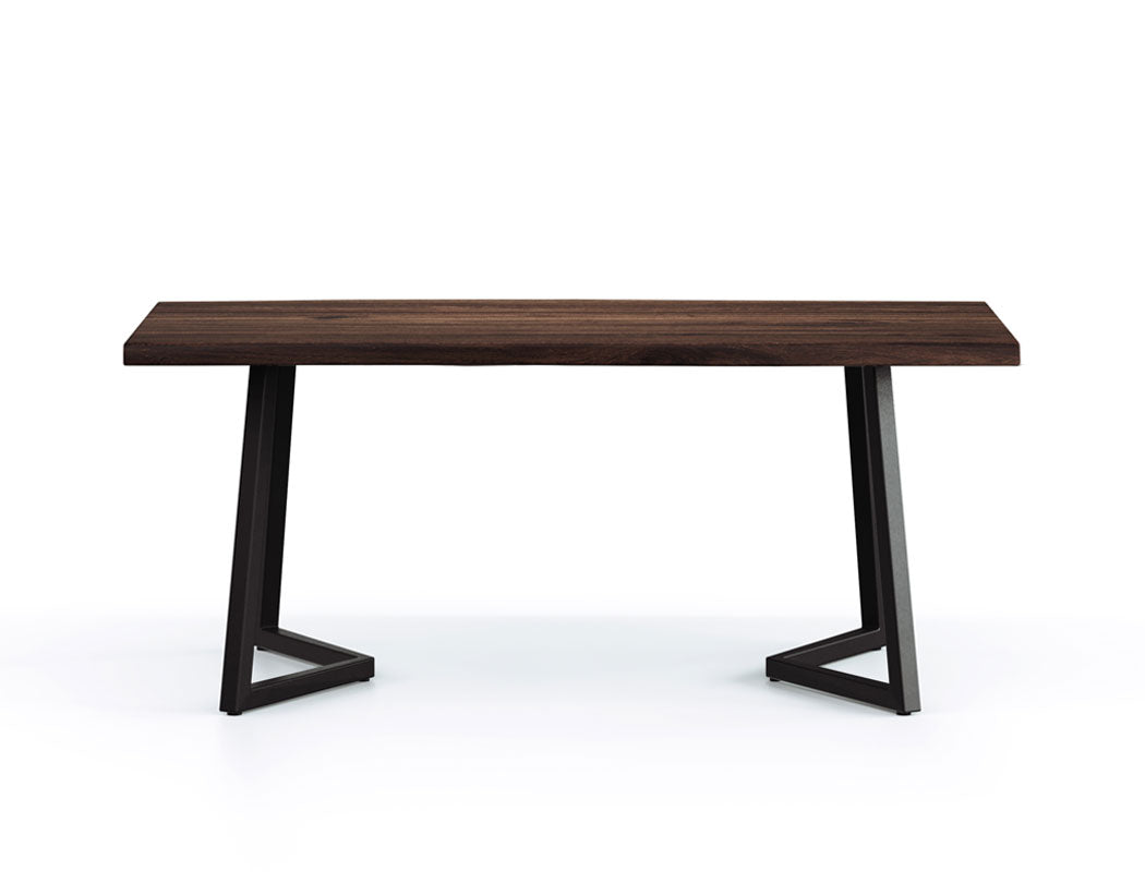 Aster Live Edge Solid Wood Dining Table, Dark Walnut (180cm)