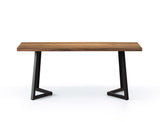Aster Live Edge Solid Wood Dining Table, Natural 180cm / Customised: Delivery in 2-3 Months