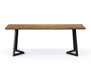 Aster Live Edge Solid Wood Dining Table, Natural 210cm / Customised: Delivery in 2-3 Months