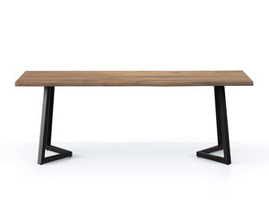 Aster Live Edge Solid Wood Dining Table, Whitewash 210cm / Customised: Delivery in 2-3 Months