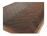Austin Herringbone Solid Wood Dining Table (160cm)