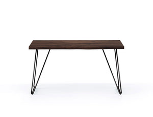 Barcelona Live Edge Solid Wood Dining Table, Dark Walnut (150cm)