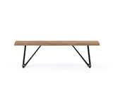 Barcelona Live Edge Solid Wood Dining Bench, Whitewash 150cm / Customised: Delivery in 2-3 Months