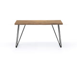 Barcelona Live Edge Solid Wood Dining Table, Whitewash 150cm / Customised: Delivery in 2-3 Months
