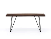 Barcelona Live Edge Solid Wood Dining Table, Dark Walnut (180cm)