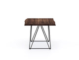 Barcelona Live Edge Solid Wood Dining Table, Dark Walnut (180cm)
