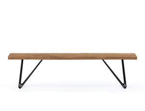 Barcelona Live Edge Solid Wood Dining Bench, Natural 180cm / Customised: Delivery in 2-3 Months