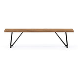 Barcelona Live Edge Solid Wood Dining Bench, Natural