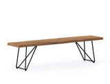 Barcelona Live Edge Solid Wood Dining Bench, Natural