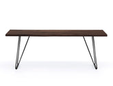 Barcelona Live Edge Solid Wood Dining Table, Dark Walnut (200cm)