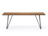 Barcelona Live Edge Solid Wood Dining Table, Natural