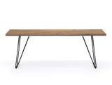 Barcelona Live Edge Solid Wood Dining Table, Whitewash 210cm / Customised: Delivery in 2-3 Months