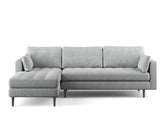 Boston Left Facing L-Shape Fabric Sofa Fabric CAT A1 Steel Granite Brown Delivery in 6-8 Weeks: Customised