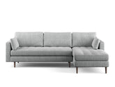 Boston Right Facing L-Shape Fabric Sofa Fabric CAT A1 Steel Granite Brown Delivery in 6-8 Weeks: Customised