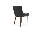 [CLEARANCE] Justina Fabric Dining Chair, Liquorice